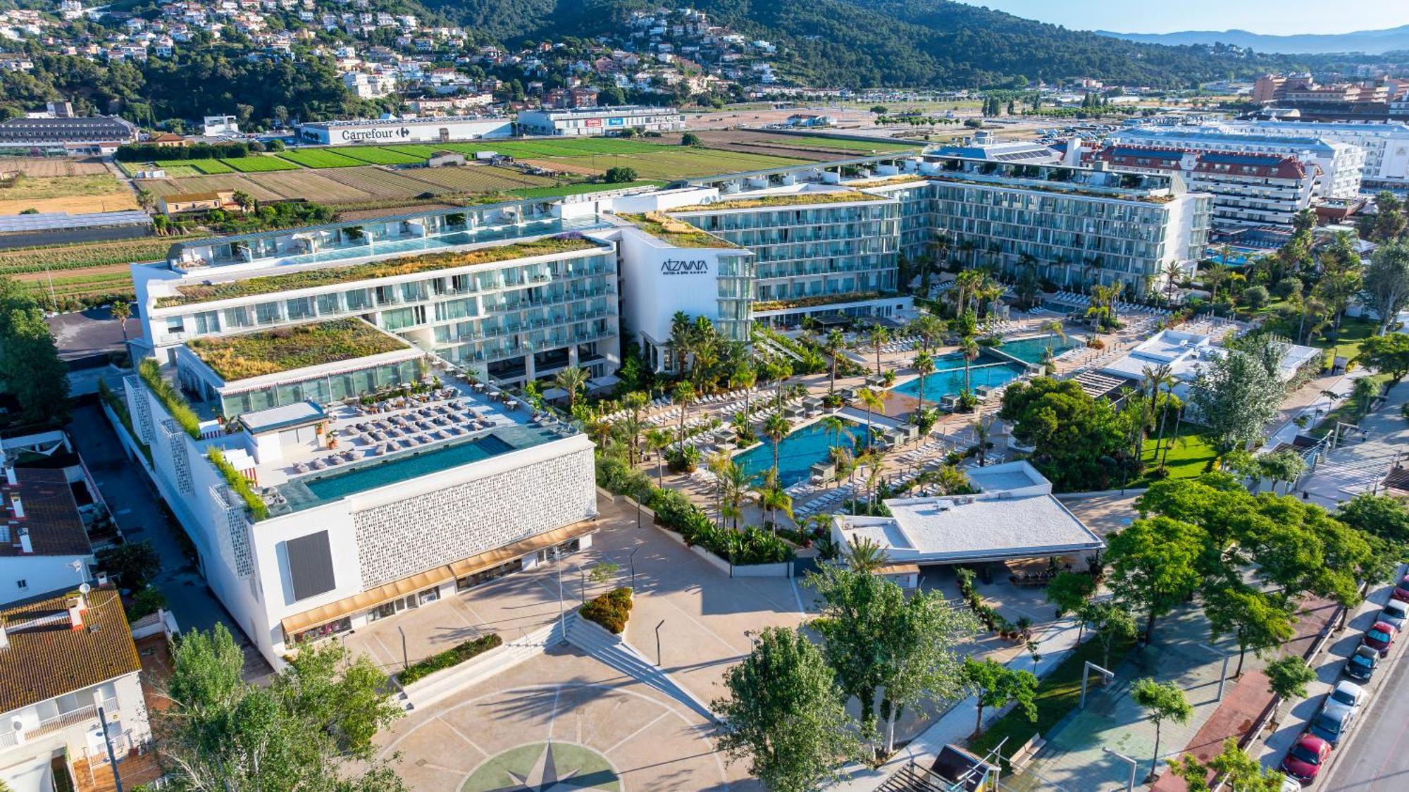 Atzavara Hotel & Spa Санта-Сусанна Экстерьер фото Aerial view of the hotel